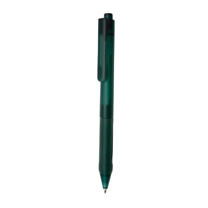 X9 frosted pen met siliconen grip, groen - 1