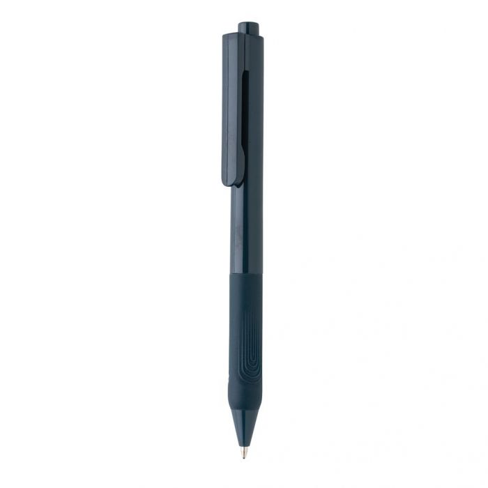 X9 pen met siliconen grip, donkerblauw - 1