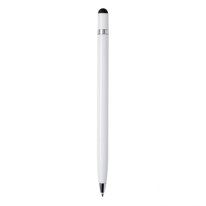 Simplistic metalen pen, wit - 1