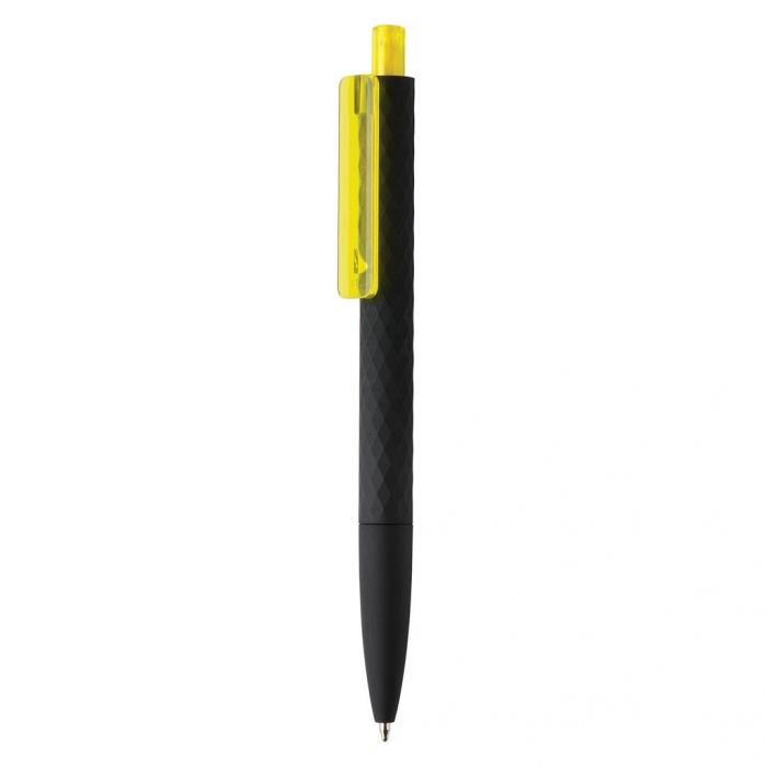X3 zwart smooth touch pen, geel - 1
