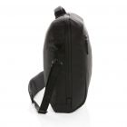 Fashion black PVC vrije 15.6" laptop tas, zwart - 3