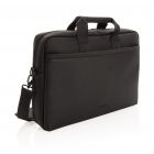 Swiss Peak deluxe vegan lederen laptop tas PVC vrij, zwart