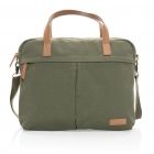 Impact AWARE™ 16 oz. recycled canvas laptoptas, groen - 2