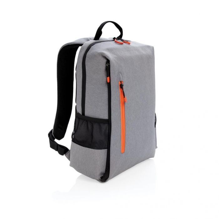 Lima 15" PVC vrije laptop rugzak met RFID & USB, grijs - 1