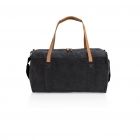 Canvas reis/weekendtas PVC vrij, zwart - 3