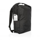 Impact AWARE™ RPET lichtgewicht rolltop rugzak, zwart - 2