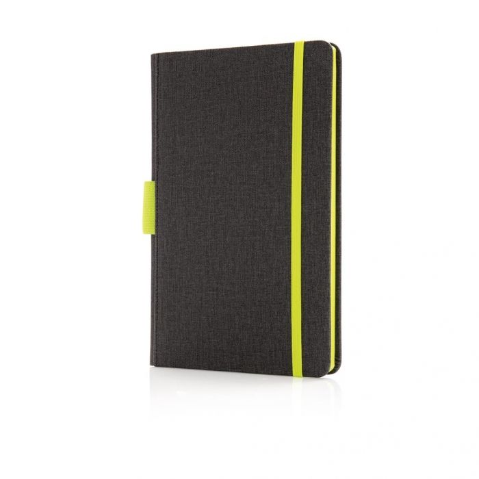 Luxe A5 notebook met penhouder, groen - 1