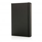 A5 standaard hardcover PU notitieboek, zwart - 1