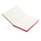 Deluxe hardcover A5 notitieboek met gekleurde zijde, rood - 2