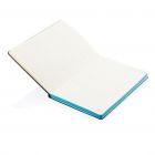 Deluxe hardcover A5 notitieboek met gekleurde zijde, blauw - 2