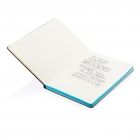 Deluxe hardcover A5 notitieboek met gekleurde zijde, blauw - 3