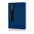 Standaard hardcover PU A5 notitieboek met stylus pen, donker - 1