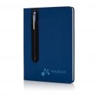 Standaard hardcover PU A5 notitieboek met stylus pen, donker - 2