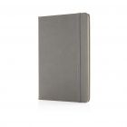 Deluxe hardcover PU A5 notitieboek, grijs - 1