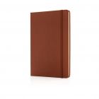 Deluxe hardcover PU A5 notitieboek, bruin - 1