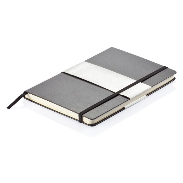 Deluxe hardcover A5 notitieboek, zwart - 1