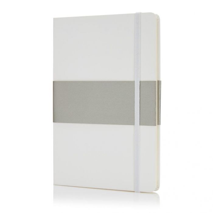 Deluxe hardcover A5 notitieboek, wit - 1
