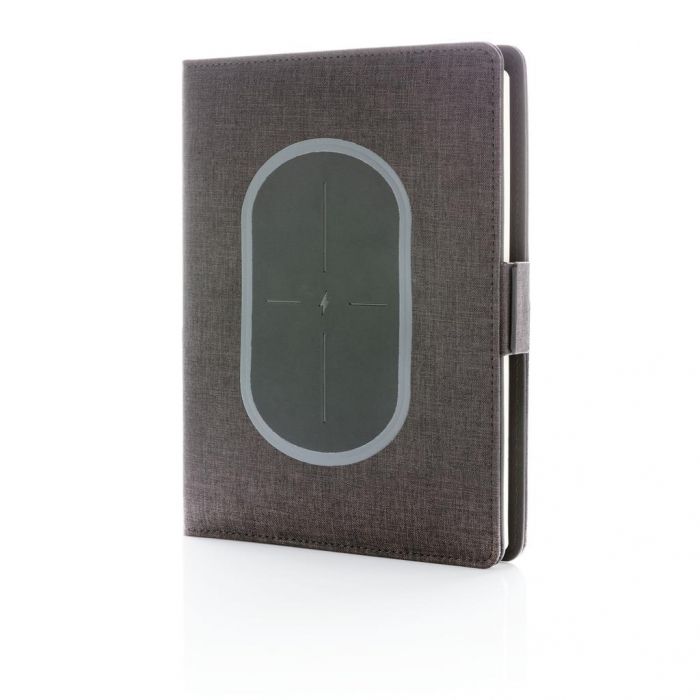 Air notebook cover A5 met 5W draadloze 4.000 mAh powerbank, - 1