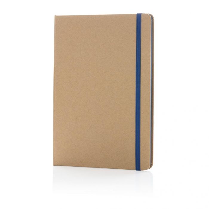 A5 recycled kraft notitieboek, blauw - 1