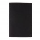 Softcover PU notitieboek met gekleurde accent rand, zwart - 2
