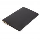 Softcover PU notitieboek met gekleurde accent rand, zwart - 3