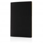 Softcover PU notitieboek met gekleurde accent rand, wit