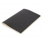 Softcover PU notitieboek met gekleurde accent rand, wit - 3