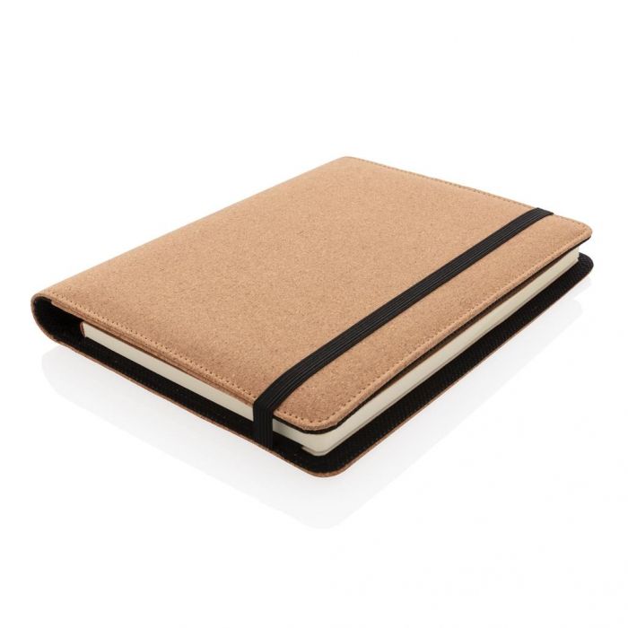 Deluxe kurken A5 portfolio met pen, bruin - 1