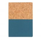 A5 kurk en kraft notitieboek, blauw - 3