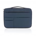 Smooth PU 15.6" laptop sleeve met handvat PVC-vrij, donkerbl - 3