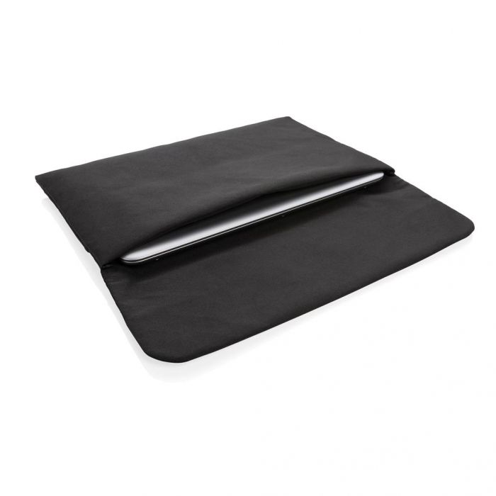 Magnetisch sluitende 15.6" laptop sleeve PVC-vrij, zwart - 1