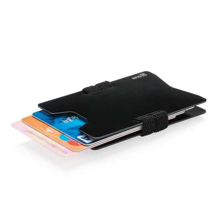 Aluminium RFID anti-skimming creditcard houder, zwart - 1