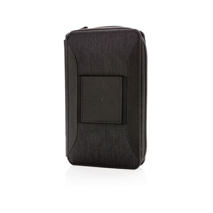 Swiss Peak Modern reisetui met draadloze oplader, zwart - 1