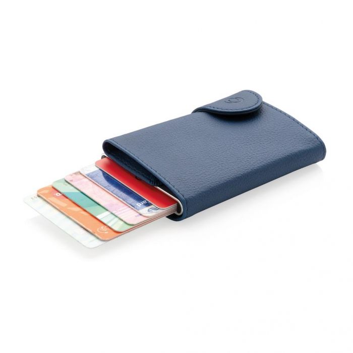 C-Secure aluminium RFID kaarthouder & portemonnee, blauw - 1