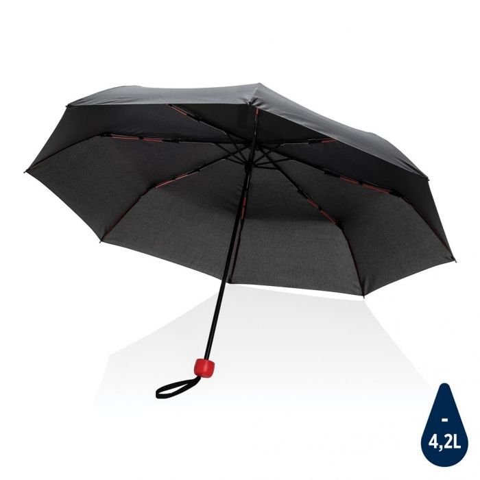 20.5" Impact AWARE™ RPET 190T pongee mini paraplu, rood - 1