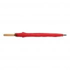 23" Impact AWARE™ RPET 190T auto open bamboe paraplu, rood - 3