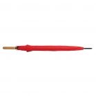 27" Impact AWARE™ RPET 190T auto open bamboe paraplu, rood - 3