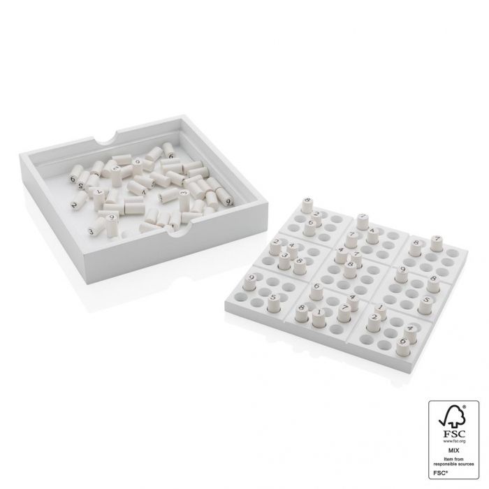 FSC® houten Sudoku spel, wit - 1