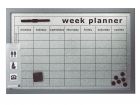 Memo board / Week planner alu & wood silver