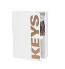 Key box Typographic metal white w. copper - 2