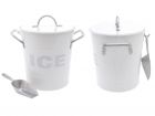Ice cooler Ice with tin scoop white