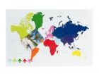 Memo board World Map magnetic steel multi col.