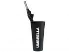 Umbrella holder Typographic black w. white zinc