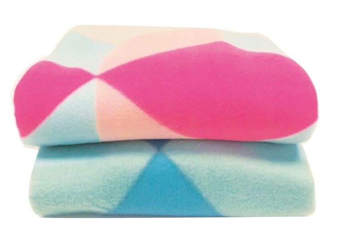 Fleece rug Block pink - 1