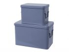 Storage boxes set metal mouse grey