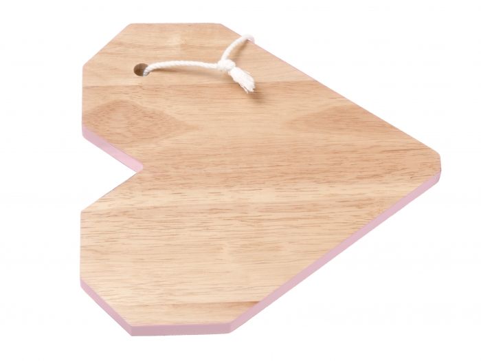 Cutting board Origami Heart powdery pink rim - 1