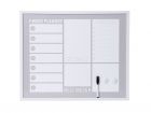 Memo -& white board Plan metal grey & white