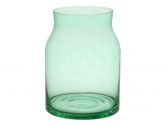 Vase Sturdy green transparent glass - 1