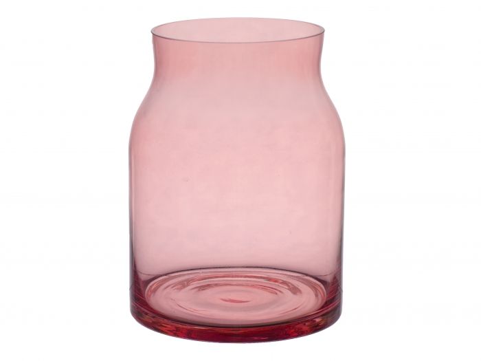 Vase Sturdy pink transparent glass - 1