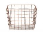 Basket set Linea square metal wire copper colour - 3
